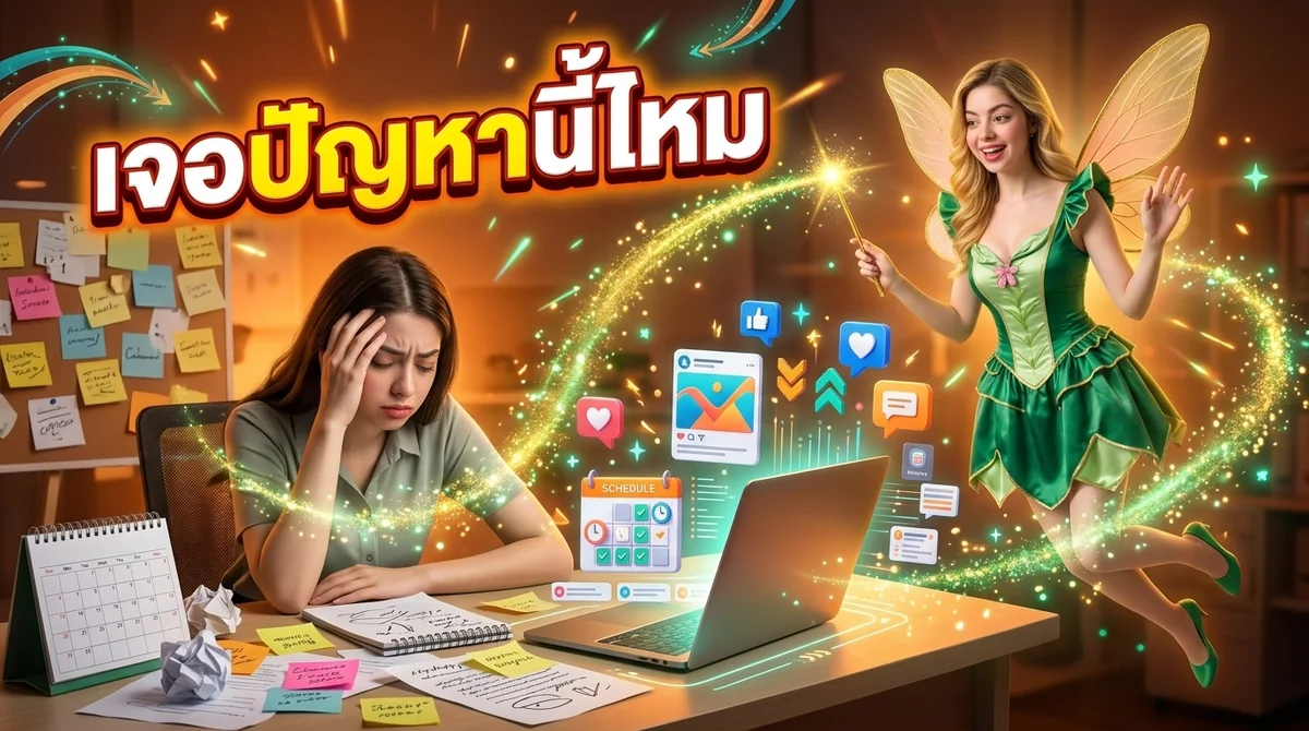 น้องอีซี่ช่วยเจ้าของเพจจัดโน้ตและร่างโพสต์ที่กองรกให้เป็นตารางโพสต์